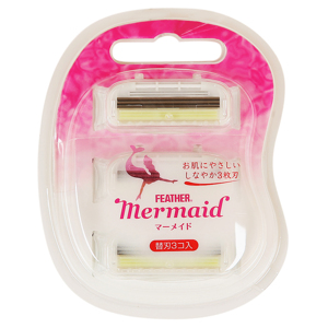 Feather Mermaid Rose Pink Запасные кассеты с тройным лезвием для станка 