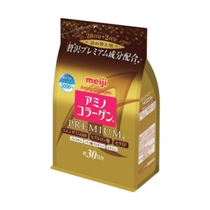 Meiji Premium Аминоколлаген Премиум c Гиалуроновой кислотой и Коэнзимом Q10 (мягкая упаковка) Курс 30 дней, 1000 мг