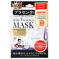Japan Gals "Pure5 Essence" Маска с плацентой, 30 шт.
