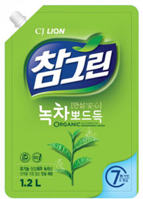 CJ LION Chamgreen Средство для мытья посуды, фруктов, овощей, с экстрактом зеленого чая, 1200 мл.