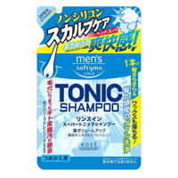 KOSE Cosmeport Men's Мужской тонизирующий шампунь для волос, с цитрусовым ароматом (мягкая упаковка) 400 мл.