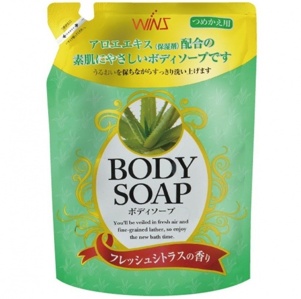 Nihon Wins Крем-мыло для тела, с экстрактом алоэ и богатым ароматом (мягкая упаковка) 400 мл.