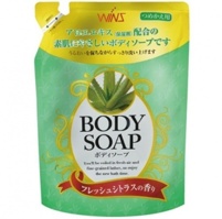 Nihon Wins Крем-мыло для тела, с экстрактом алоэ и богатым ароматом (мягкая упаковка) 400 мл.