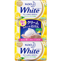 KAO White Увлажняющее крем-мыло для тела на основе кокосового молока, с ароматом цитрусовых, 3 х 130 г.