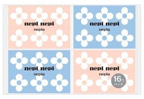NEPIA Бумажные двухслойные карманные платочки, 16 упаковок по 10 шт.
