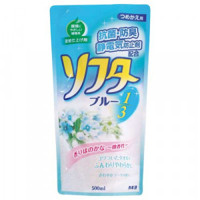 Kaneyo Softa Кондиционер для белья дезинфицирующий с ионами серебра, аромат голубых цветов (мягкая упаковка), 500 мл.