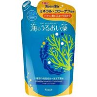 KRACIE Umi no Uruoi Sou Шампунь-ополаскиватель (2 в 1) увлажняющий с экстрактами морских водорослей и минералами (сменная упаковка), 400 мл.