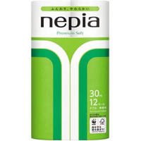 Nepia Premium Soft Toilet Roll Двухслойная туалетная бумага, супермягкая, без аромата, 30 м, 12 рулонов.