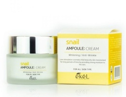 Ekel Ampoule Cream Snail Крем для лица ампульный с муцином улитки 50 мл.