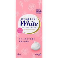 KAO White Увлажняющее крем-мыло для тела, с нежным ароматом роз 6 шт. х 85 гр.