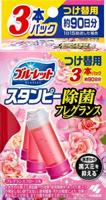 KOBAYASHI Bluelet Stampy Floral Дезодорирующий очиститель-цветок для туалетов с нежным ароматом роз (запасной блок) 28 гр Х 3 шт.