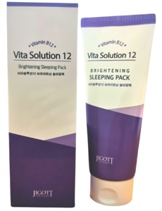 Jigott Vita Solution 12 Ночная маска для лица придающая сияние коже, 180 мл.