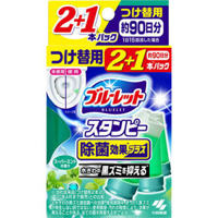 Kobayashi Bluelet Дезодорирующий очиститель-цветок для туалетов, с ароматом мяты (запасной блок) 28 гр. х 3 шт.