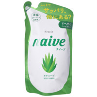 KRACIE Naive Мыло жидкое для тела с экстрактом алоэ (мягкая упаковка) 380 мл.