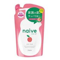 KRACIE Naive Мыло жидкое для тела с экстрактом листьев персикового дерева (сменная упаковка) 380 мл.
