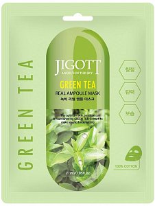 Jigott Ampoule Mask Green Tea Ампульные маски с экстрактом Зеленого чая, 27 мл.
