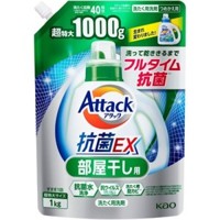 Kao Attack EX Gel Высокоэффективный антибактериальный гель для стирки и сушки в помещении с ароматом зелени (мягкая упаковка), 1000 гр.