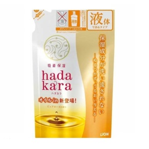 Lion Hadakara Экстра-увлажняющее жидкое мыло для тела с ароматом безупречной розы (для сухой и огрубевшей кожи) (мягкая упаковка), 360 мл.