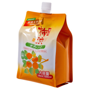 KUMANO YUSHI Kakishibu Body Soap Жидкое мыло для тела, антибактериальное, с экстрактом хурмы и гиалуроновой кислотой (сменная упаковка с крышкой) 1000 мл.