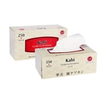 MANEKI Салфетки бумажные Kabi, белые 2 слоя, коробка, 250 шт.