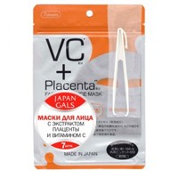 Japan Gals Placenta + Маска с плацентой и витамином C, 7 шт.