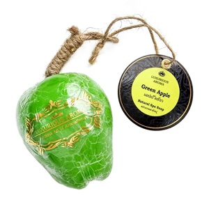 Натуральное СПА мыло фруктовое, фигурное, ручной работы - Зеленое яблоко 125 гр., арт. 115158
